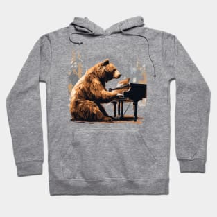 Grizzly Bear playing piano Hoodie